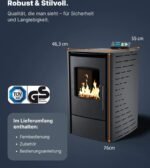 UMBRELLA PR8 – Pelletkaminofen 9 kW Wi-Fi Ready – Bild 6