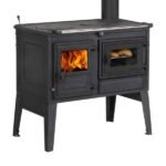 Globe Fire Atlas – Holzherd 7 kW aus Gusseisen mit Backofen & Kochplatten