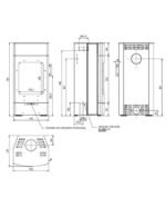Kaminofen KRETZ ECHEDO 1 – 7 kW, schwarz, mit Holzfach & großer Sichtscheibe – Bild 4