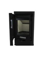 Kaminofen KRETZ ECHEDO 1 – 7 kW, schwarz, mit Holzfach & großer Sichtscheibe – Bild 2