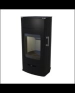 Kaminofen KRETZ ECHEDO 1 – 7 kW, schwarz, mit Holzfach & großer Sichtscheibe